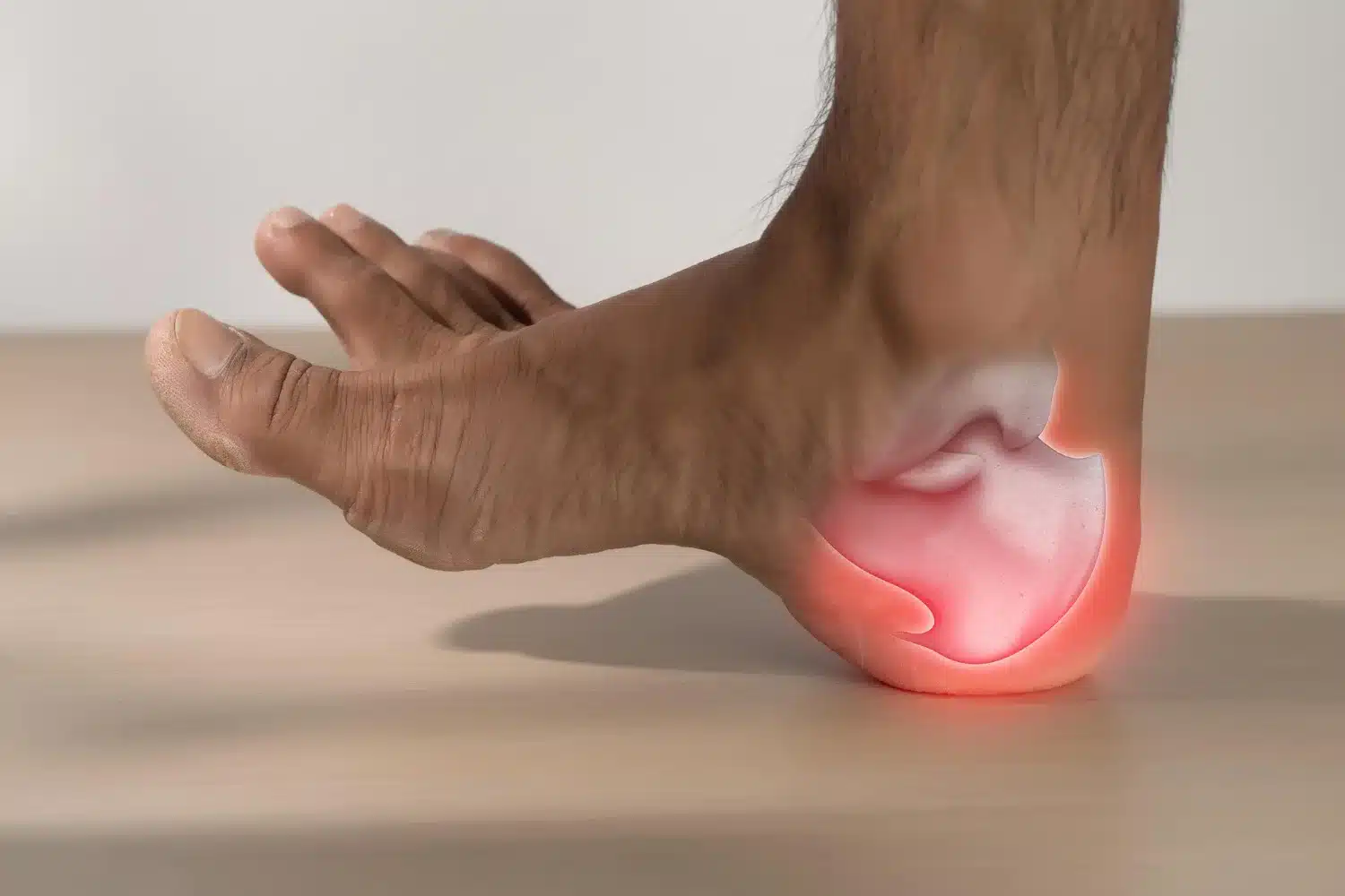 sharp heel pain caused by plantar fasciitis in the morning